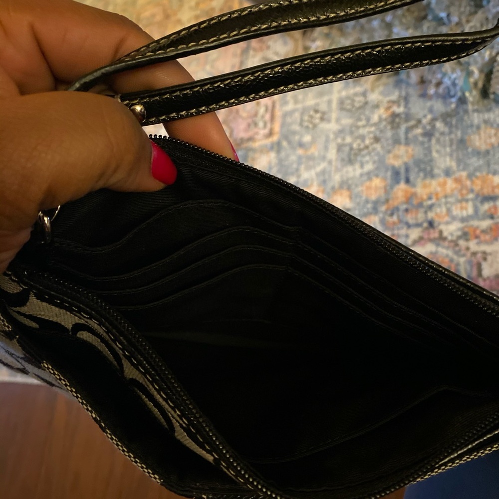 Signature Canvas Colorblock Small Wristlet - image 3